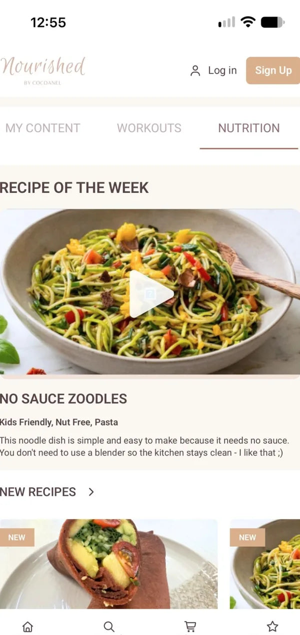 App-Ansicht Rezept der Woche