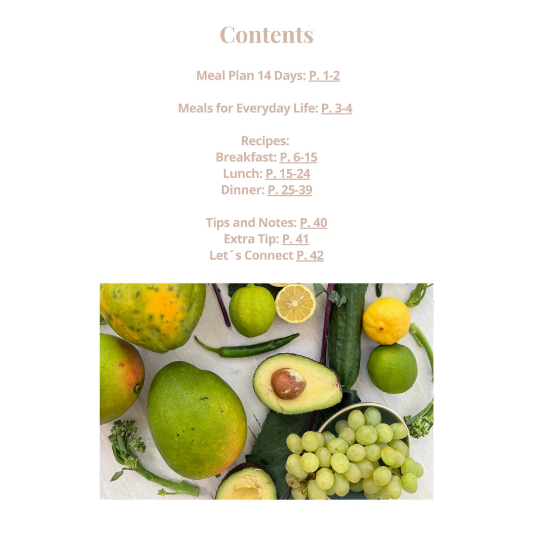14 Day Meal Plan - Vital Food & Anti Aging Edition (English) – Innenseite 1