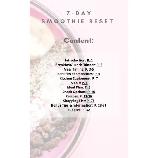 7 Day Smoothie Reset (English) – Innenseite 1