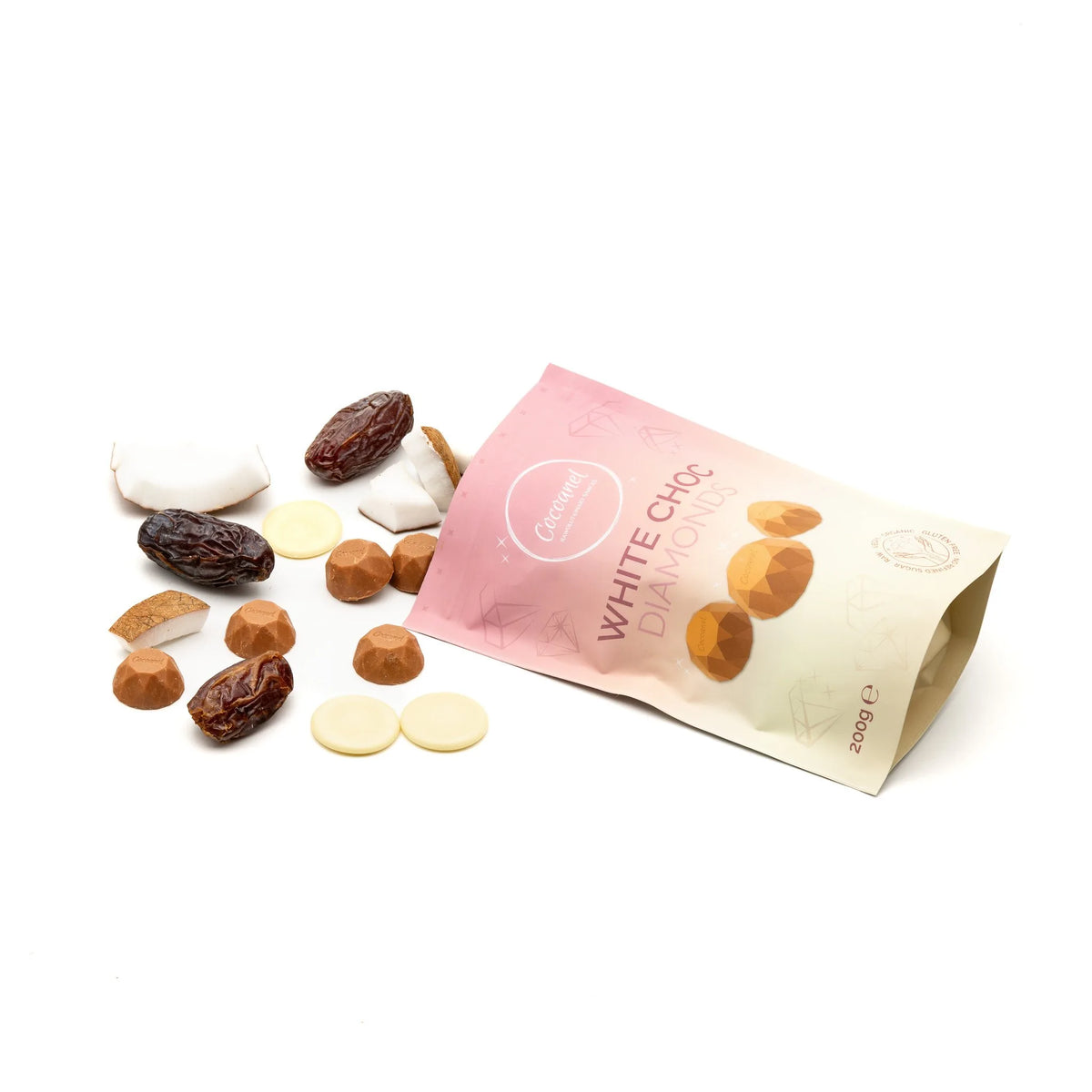 White Choc Diamonds mit Zutaten