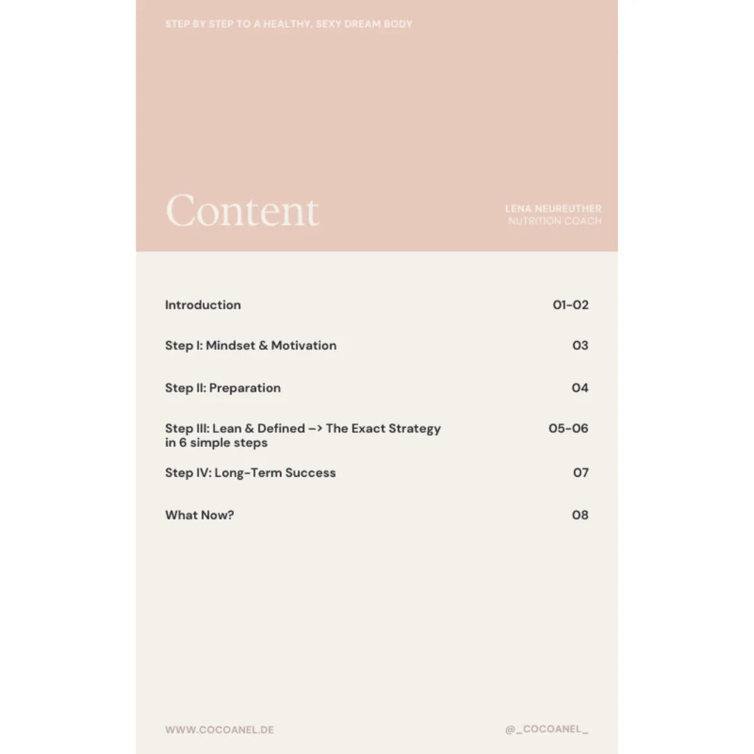 Lean & Defined Body (Free Guide English) – Innenseite 1