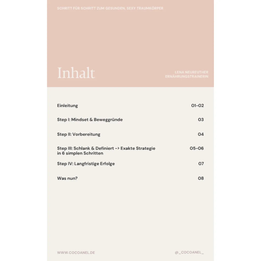 Schlanker & Definierter Körper (Gratis Guide deutsch) – Innenseite 1