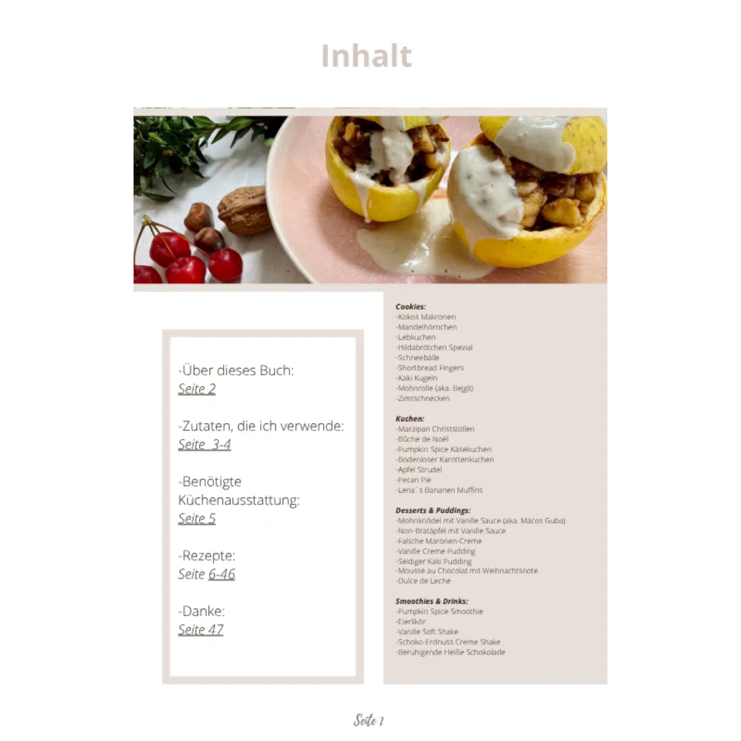 Süsse Gesunde Weihnachten (deutsch) – Innenseite 1